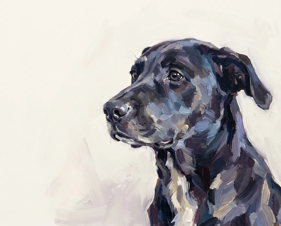 Portrait d'animal personnalisé Rêverie imprimé sur toile encadrée