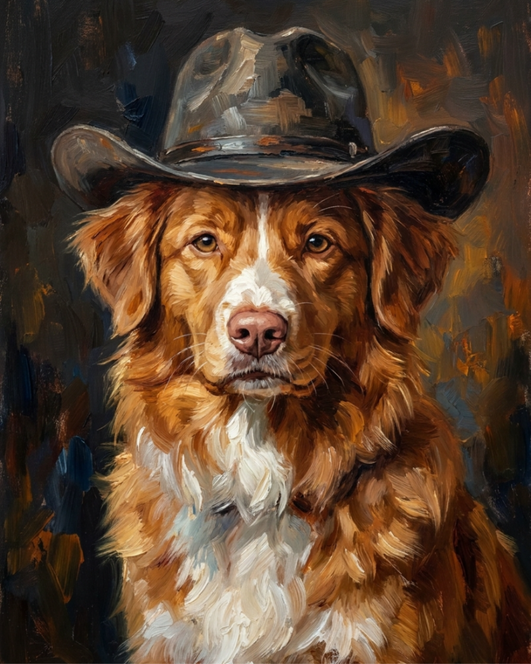 Portrait d'animal personnalisé Portrait country imprimé sur toile encadrée