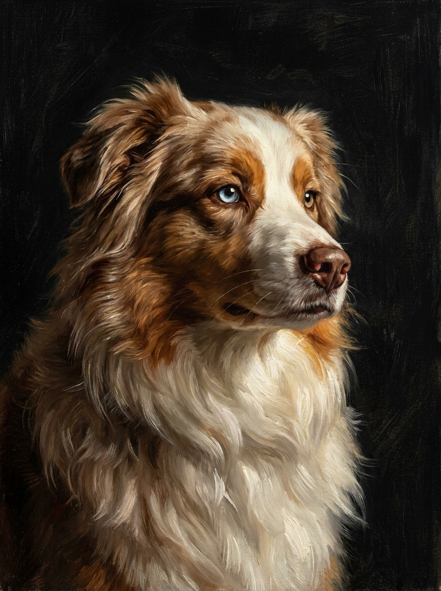 Portrait d'animal personnalisé Portrait classique imprimé sur toile encadrée