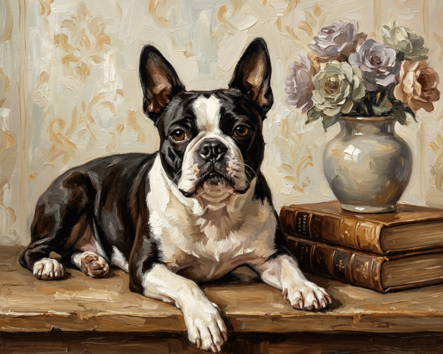 Portrait d'animal personnalisé L'intello imprimé sur toile encadrée